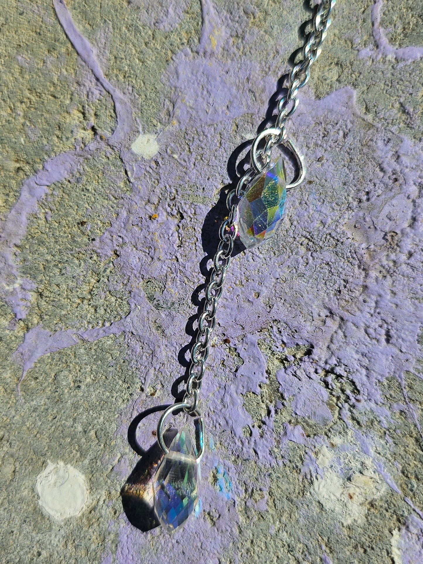 Silver 2x Crystals Hair Clip