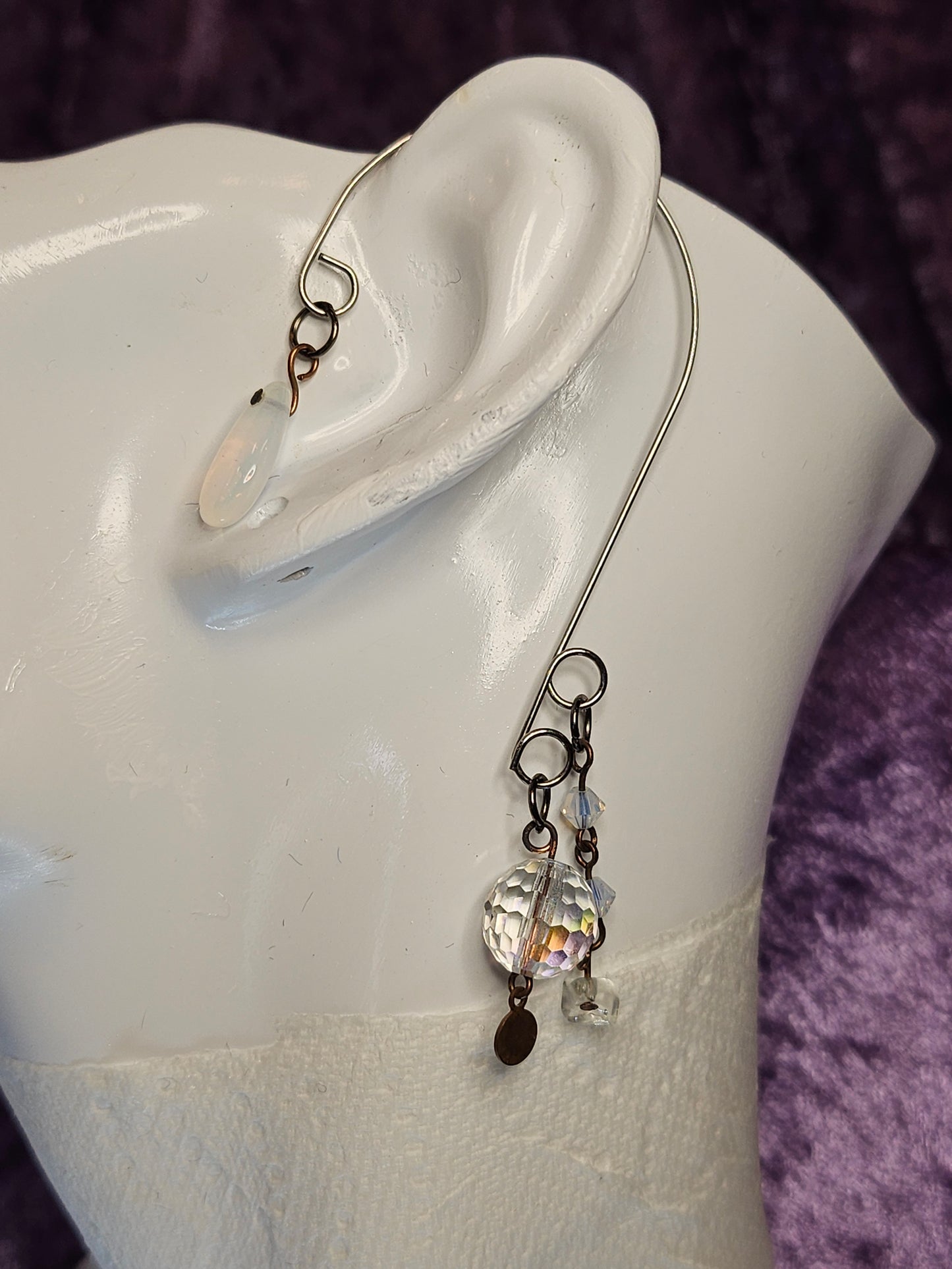 Copper Drop Wire Ear Cuff