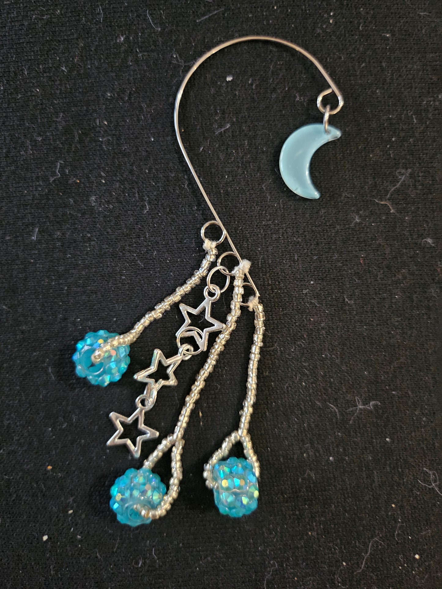 W-S Blue Gum Drops Wire Ear Cuff