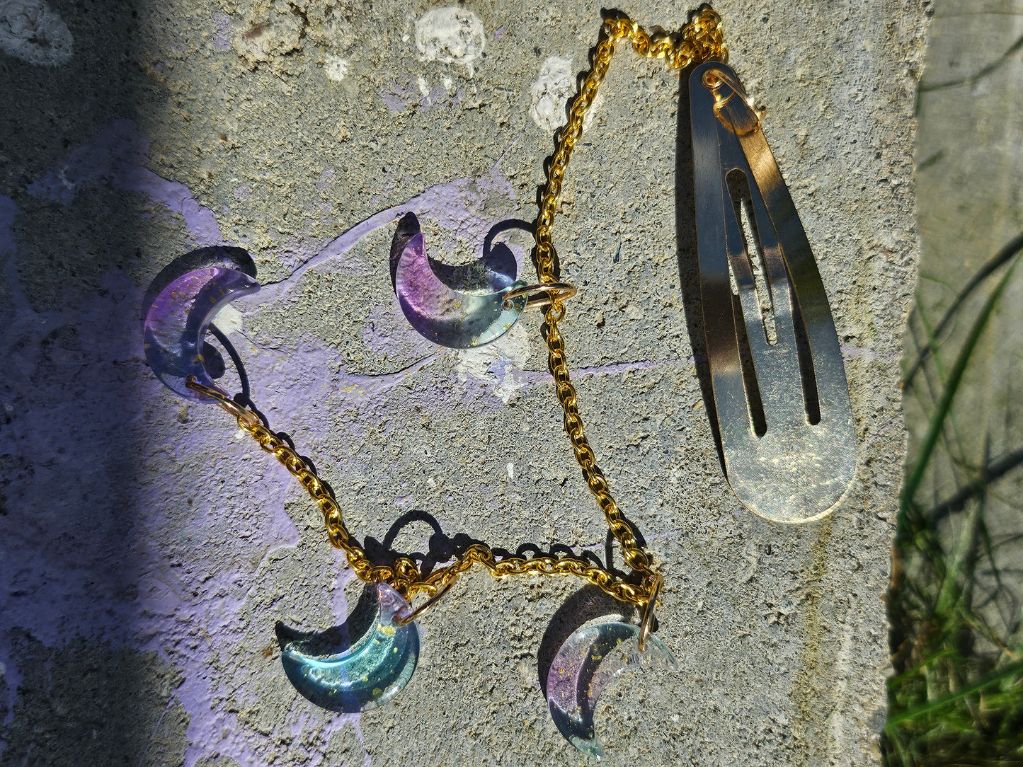 Gold 4x Moons Hair Clip