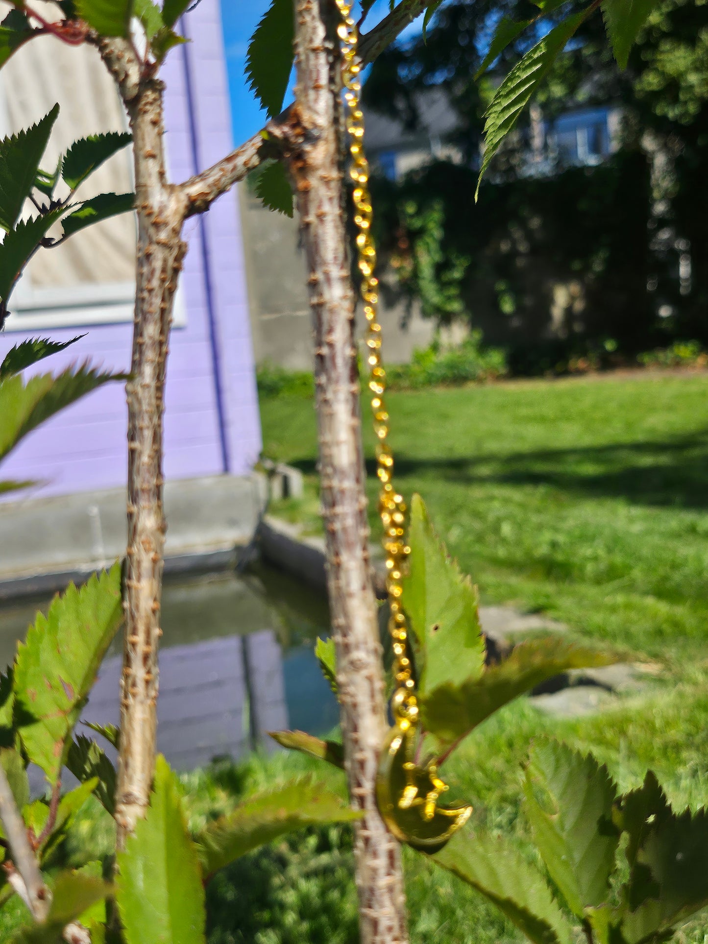 Gold Moon and Stars Hair Clip