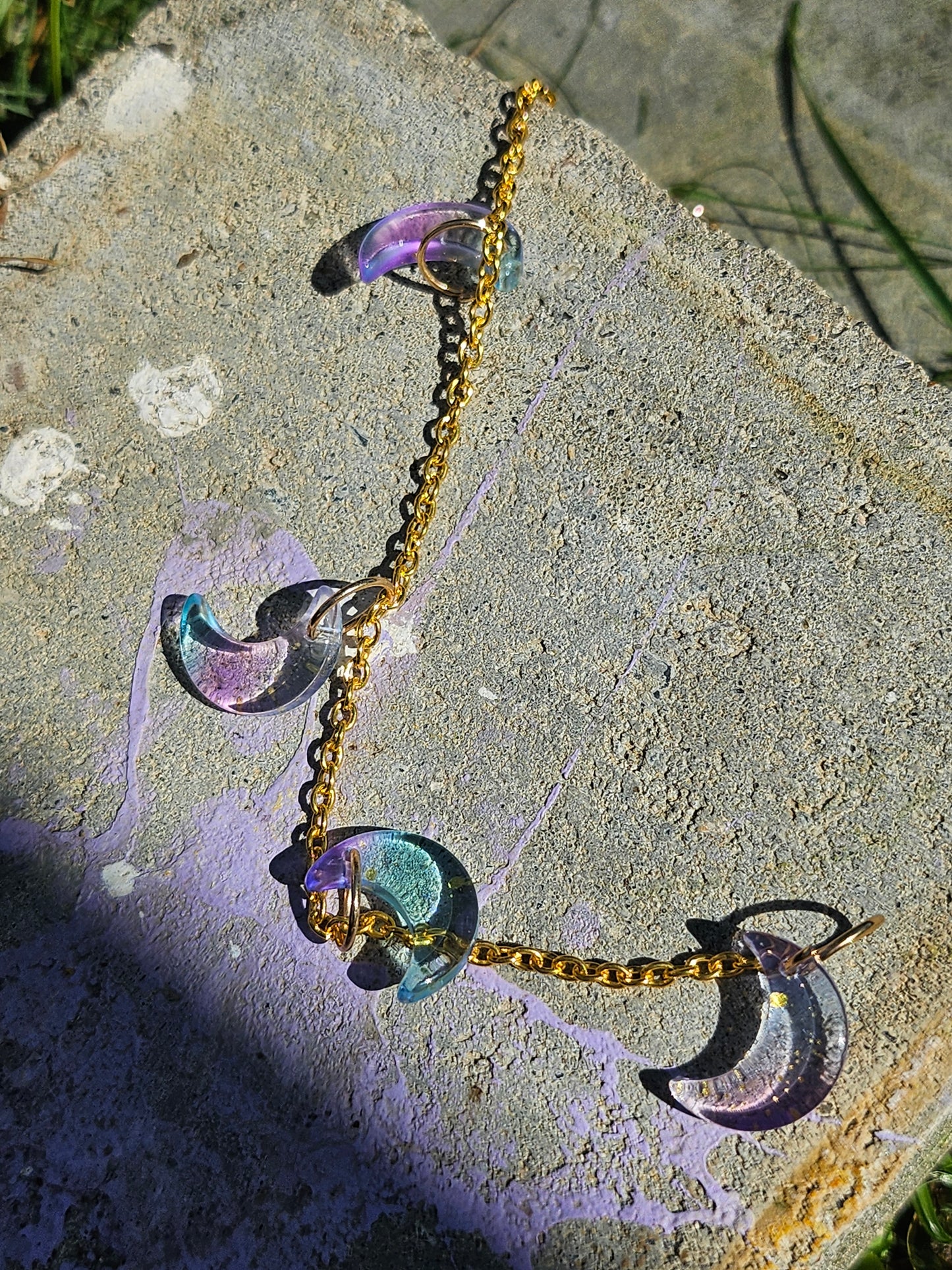 Gold 4x Moons Hair Clip
