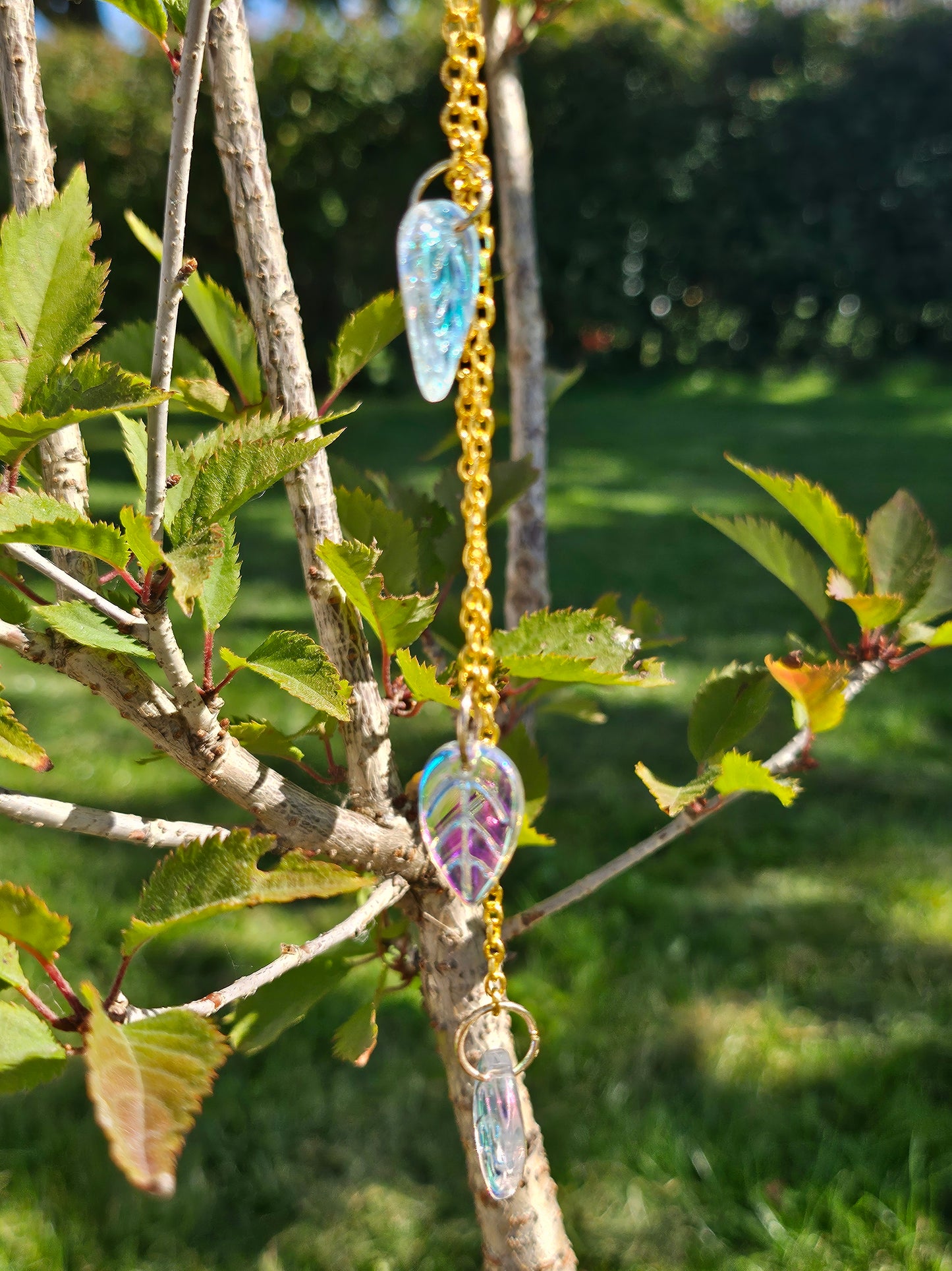 Gold 3x Leaves Hair Clip
