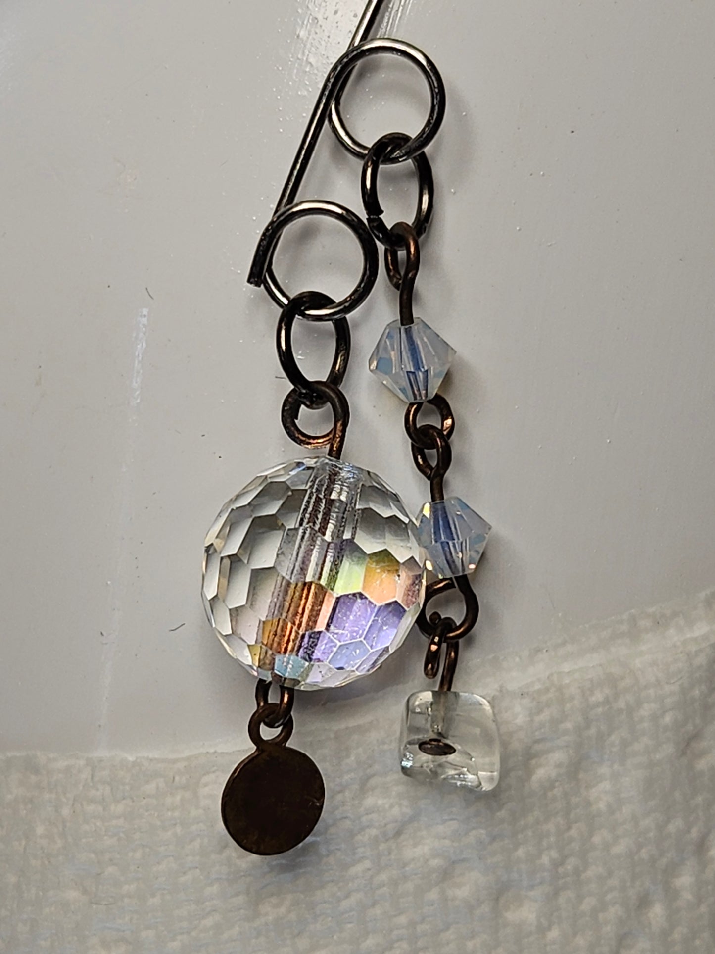 Copper Drop Wire Ear Cuff
