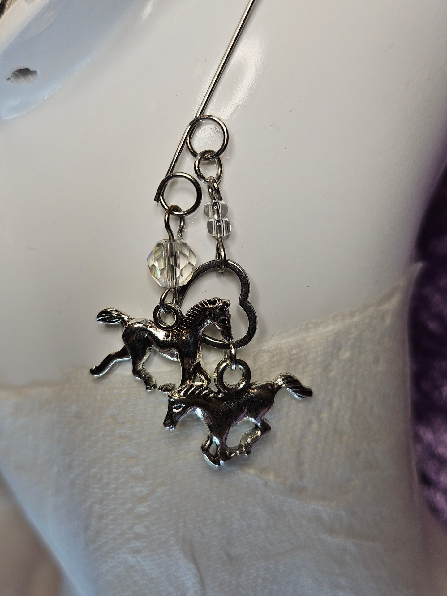 Horse Love Wire Ear Cuff