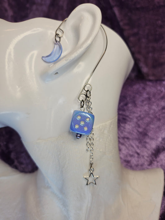 Perwinkle Lucky Stars Wire Ear Cuff