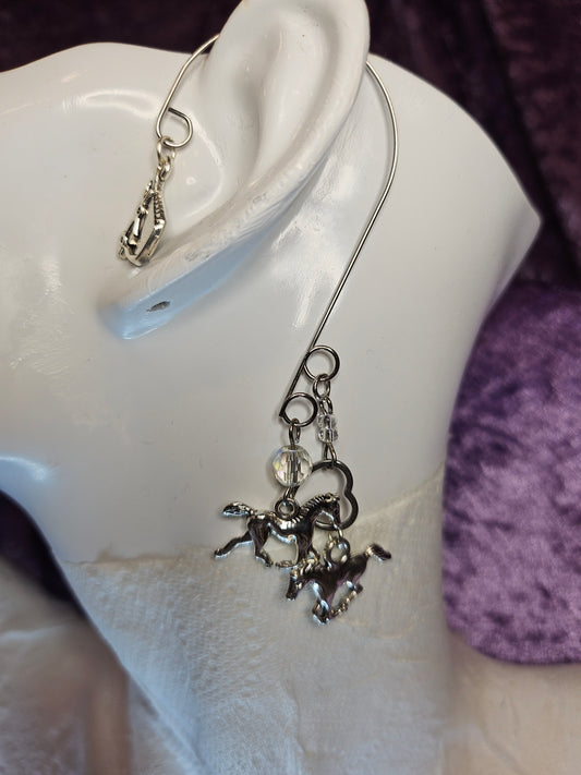 Horse Love Wire Ear Cuff
